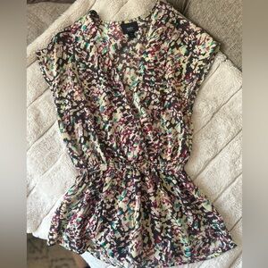 Multicolor Abstract Print Women's Top